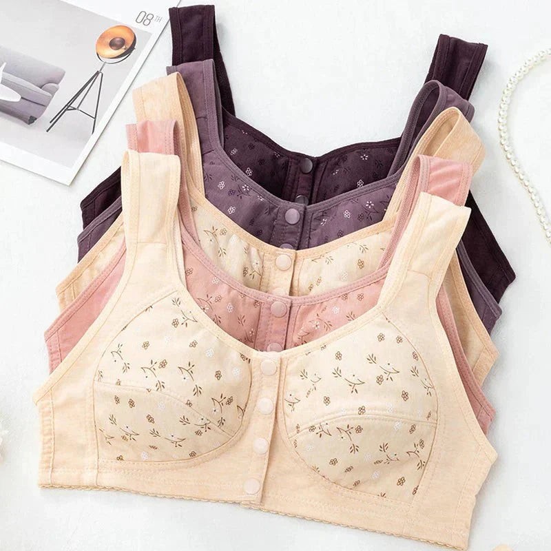 New Anti Sagging Front Open Cooling Cotton Bra